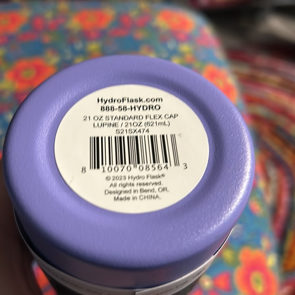 Hydro Flask 21oz Standard Flex Cap Lupine NWT - Picture 5 of 5